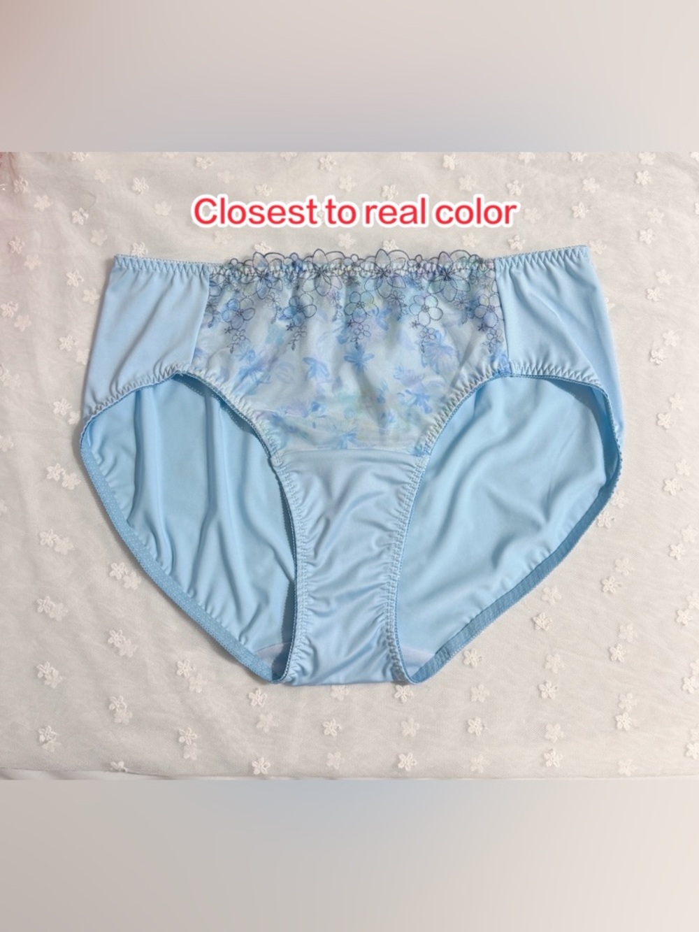 US-XL, XXL/JP-5L Japanese Floral Embroidery Panties Extra Long Crotch Lining